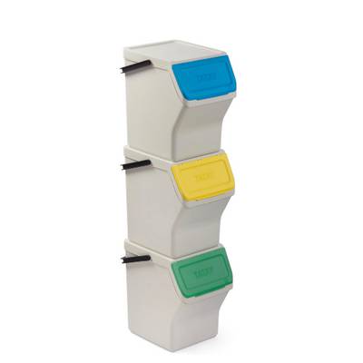 Bacs de tri empilables colorés