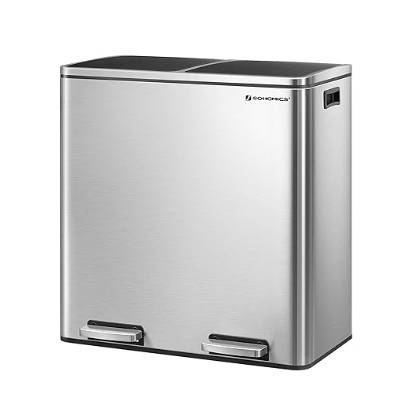 Poubelle double bac 30 litres