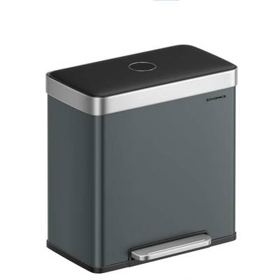 Poubelle Songmics Tri Sélectif Inox 2 compartiments